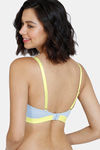 Zivame Beautiful Basics Padded Non Wired 3/4Th Coverage T-Shirt Bra - Brunnera Blue — thumbnail 3